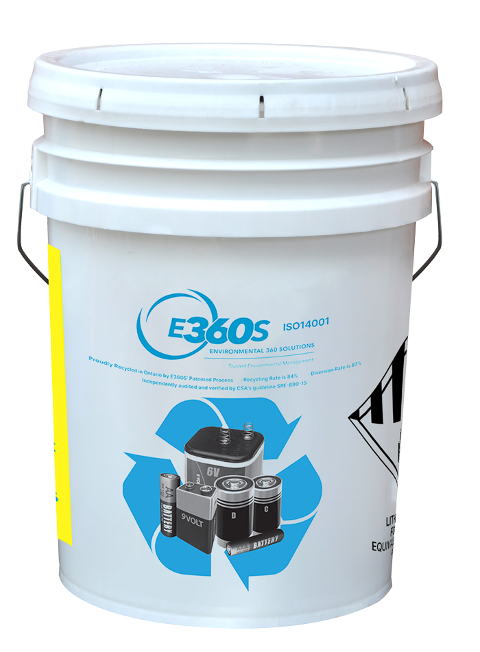 E360S Battery Bucket for household batteries