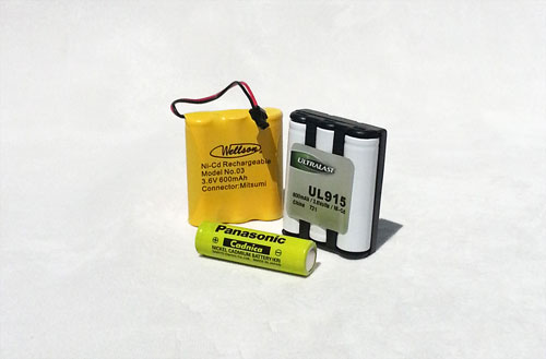 Rechargeable nickel cadmium (NiCd) batteries
