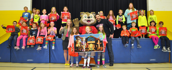 Students from Springfield Public School wear neon colours for National Battery Day! Nyla of Springfield won the OSBRC Family Day Prize Draw and a Trip to Great Wolf Lodge in Niagara Falls!