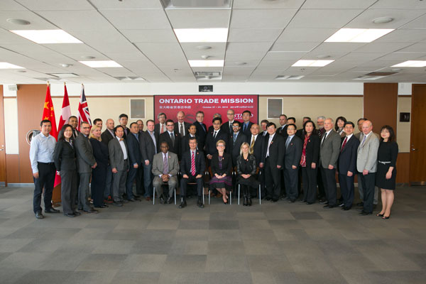 Ontario's Trade Mission pose for a picture before departing for China. 