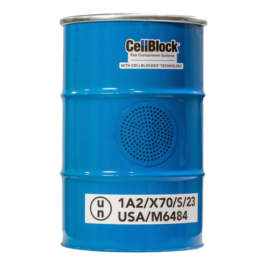 E360S 55 Gallon Indoor CellBlockEX Lined Battery Drum